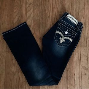 Rock Revival Vicky Dark Blue Boot Cut Jeans | 26